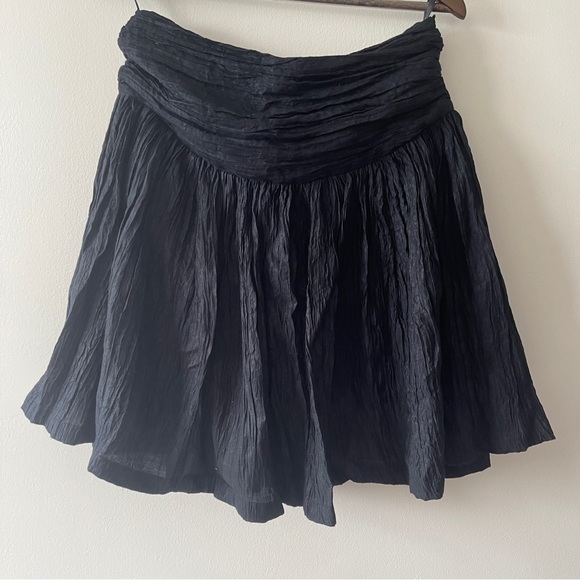 Black Shimmer Crinkle Circle Skirt - Picture 2 of 3